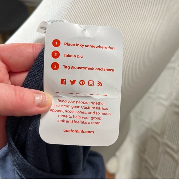 NWT CUSTOME INK | Graphic Men's T-shirt Blue XL - Picture 6 of 7